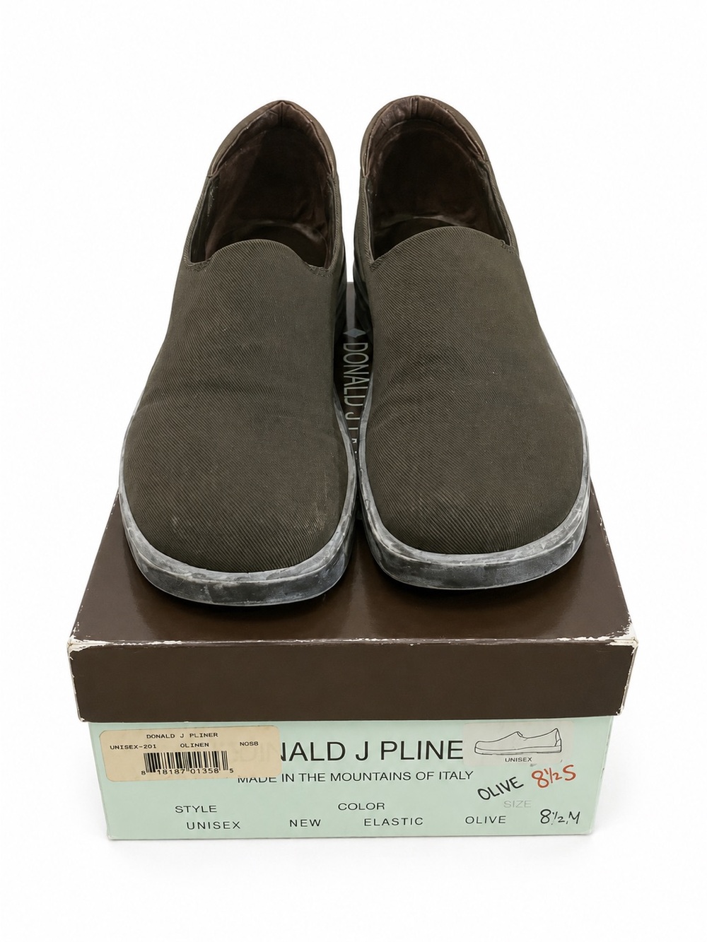 Donald J Pliner Olive Elastic Slip-On Shoes | Size 8.5 | Made in Italy